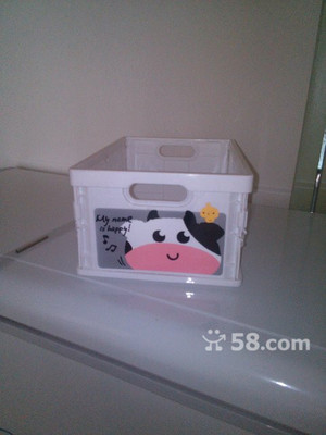 白色小奶牛收納盒 簡約設計，超值實用，為家居增添一抹清新